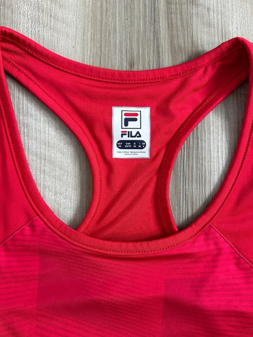 Fila Red Racerback Performance Tank - Picture 3 of 4